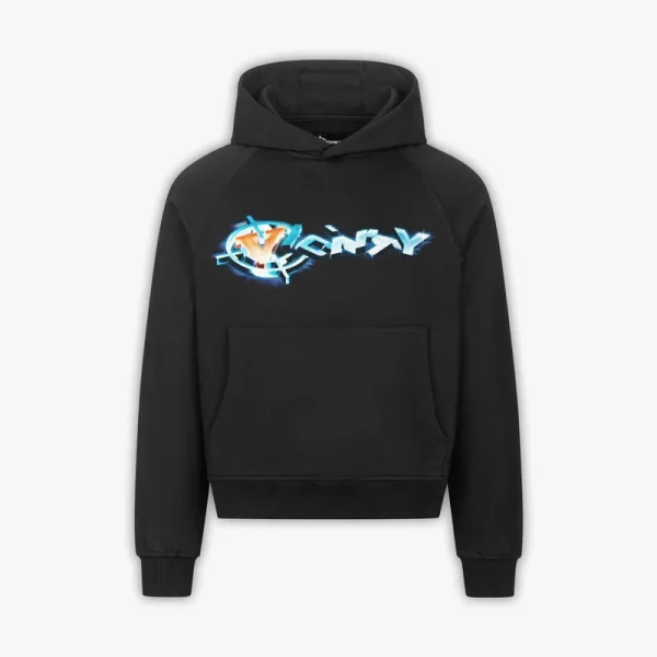 Chrome logo hoodie black - Avenue Wear