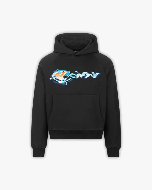 Chrome logo hoodie black - Avenue Wear