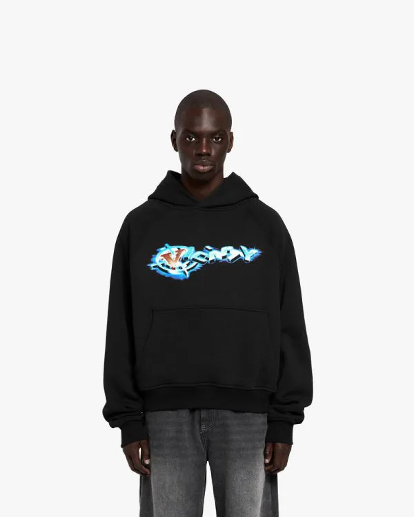 CHROME LOGO HOODIE BLACK - Sweats & Hoodies - streetwear Avenue Wear