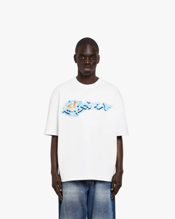 CHROME LOGO TEE WHITE - T-Shirts - streetwear Avenue Wear