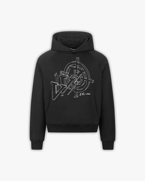 Construction logo hoodie black - Avenue Wear
