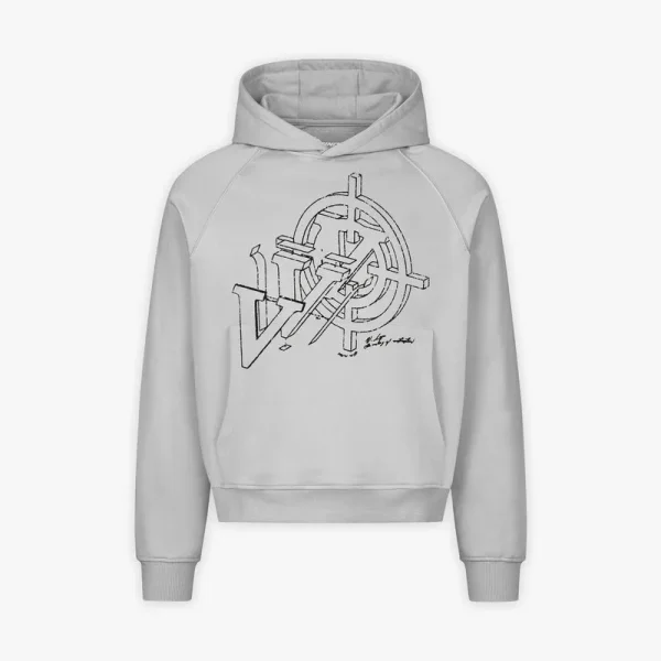 Construction logo hoodie grey - Avenue Wear