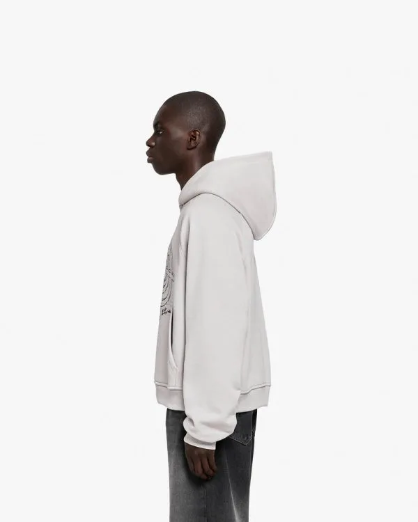 CONSTRUCTION LOGO HOODIE GREY - Sweats & Hoodies - streetwear Avenue Wear