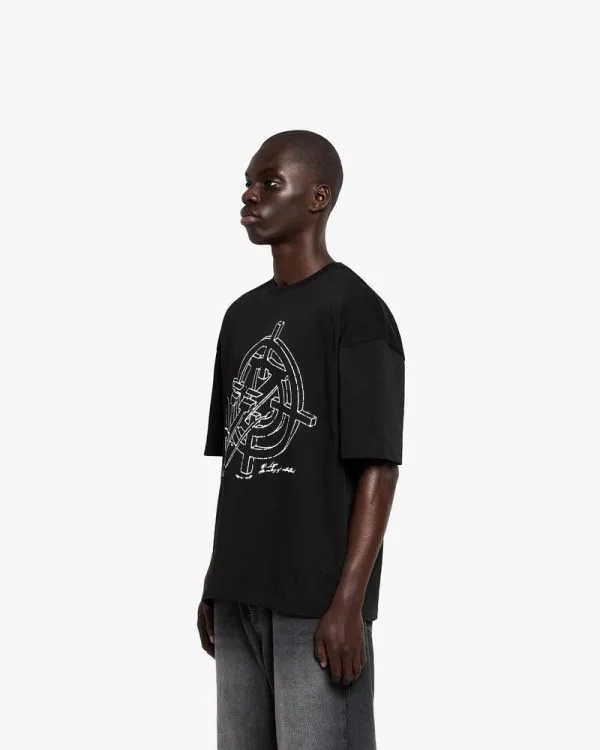 CONSTRUCTION LOGO TEE BLACK - T-Shirts - streetwear Avenue Wear