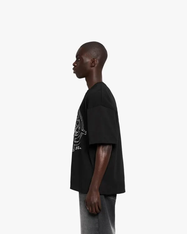 CONSTRUCTION LOGO TEE BLACK - T-Shirts - streetwear Avenue Wear