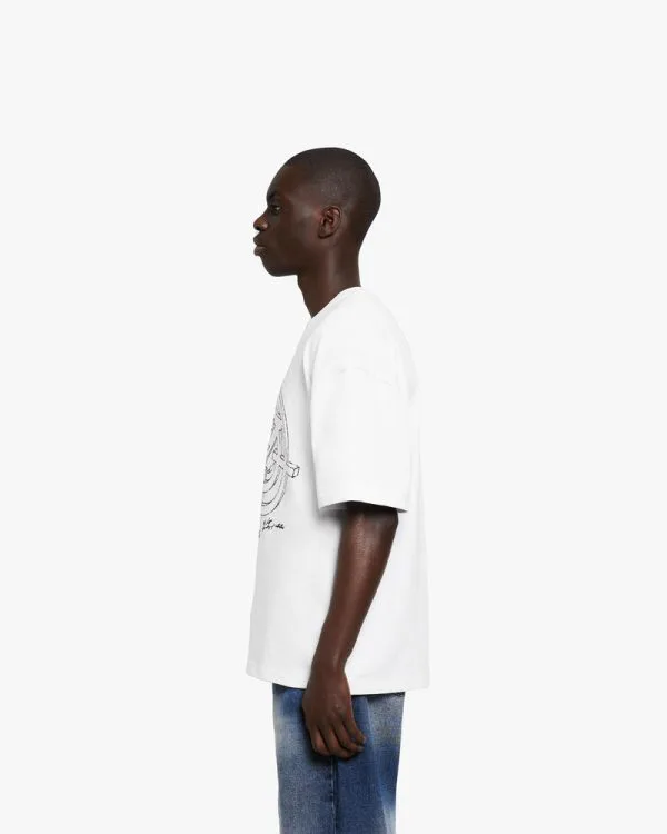 CONSTRUCTION LOGO TEE WHITE - T-Shirts - streetwear Avenue Wear