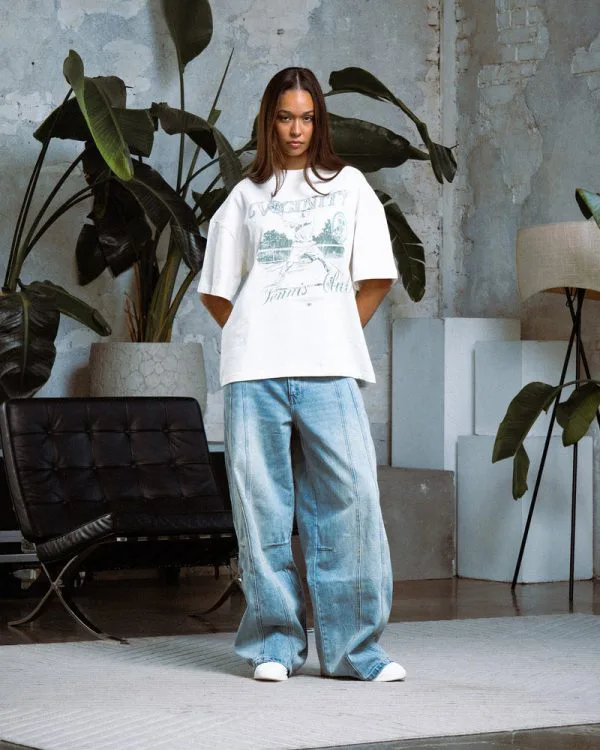 COURT TEE CREAM - Sweats & Hoodies - streetwear Avenue Wear