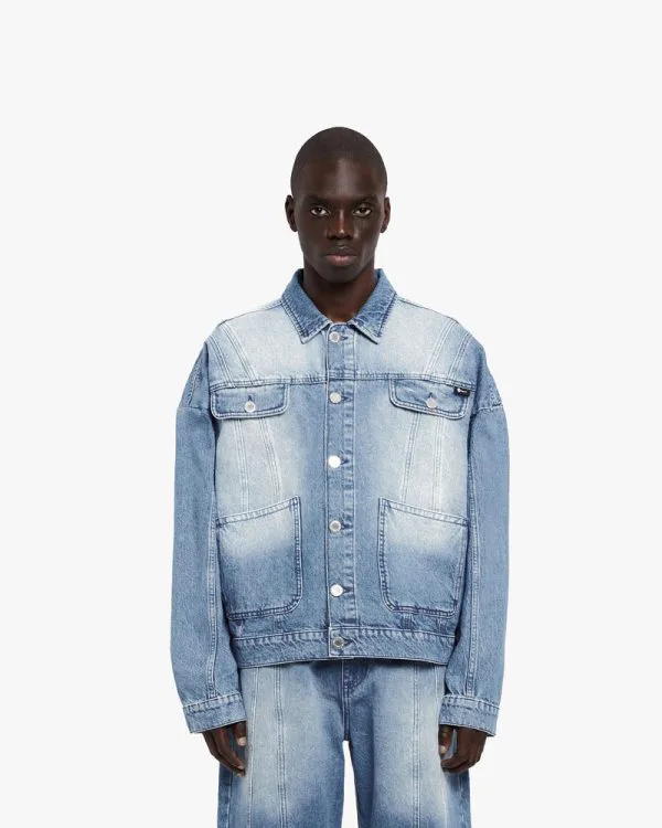 DENIM JACKET LIGHT BLUE - Vestes - streetwear Avenue Wear