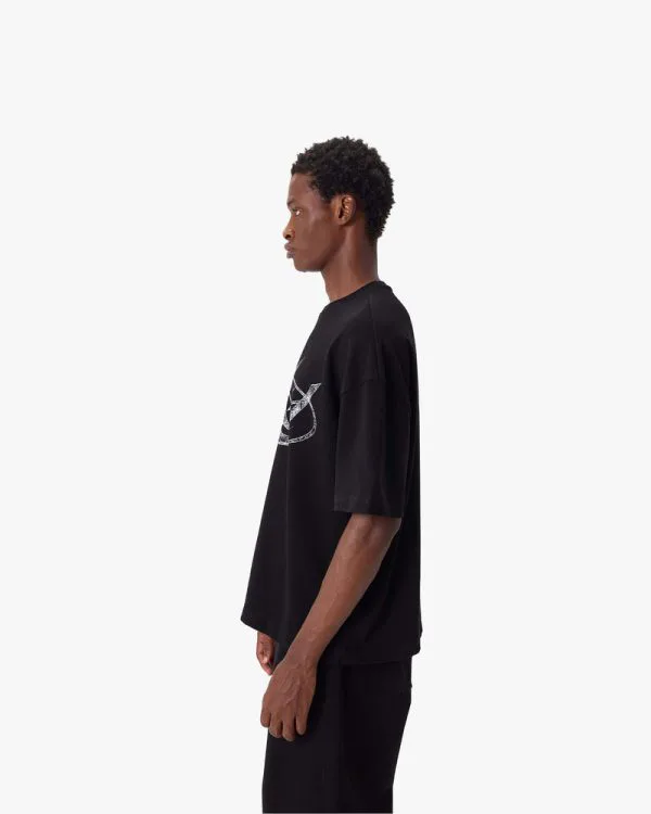 DRAWN SCRIPT TEE BLACK - T-Shirts - streetwear Avenue Wear