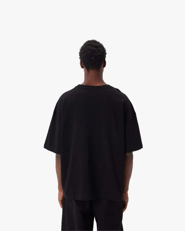 DRAWN SCRIPT TEE BLACK - T-Shirts - streetwear Avenue Wear