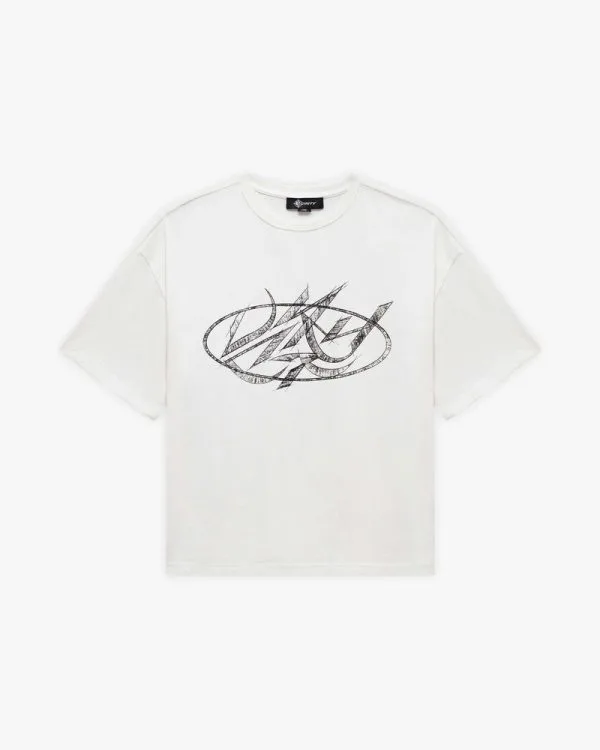 Drawn script tee white - Avenue Wear