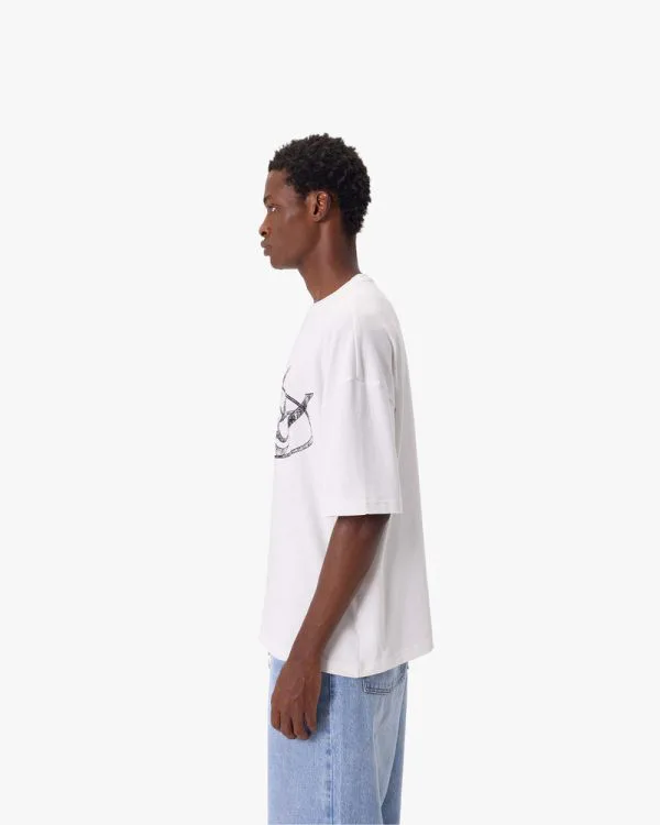 DRAWN SCRIPT TEE WHITE - T-Shirts - streetwear Avenue Wear