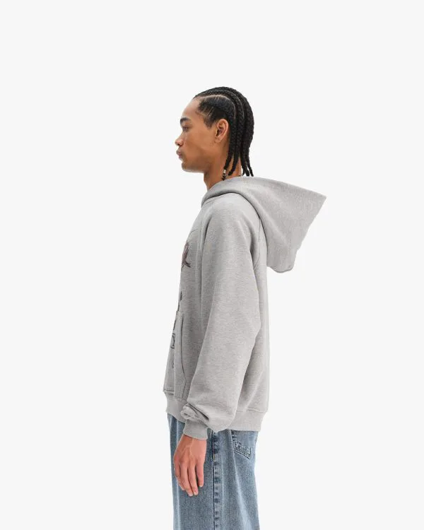 EAGLE TATTOO HOODIE MELANGE GREY - Sweats & Hoodies - streetwear Avenue Wear