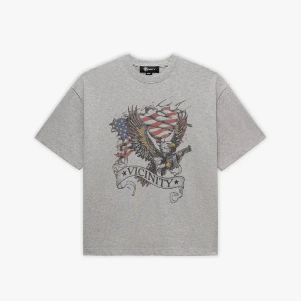 Eagle tattoo tee melange grey - Avenue Wear