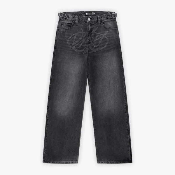 Embossed script logo denim black - Avenue Wear