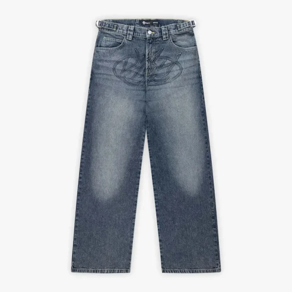 Embossed script logo denim blue - Avenue Wear
