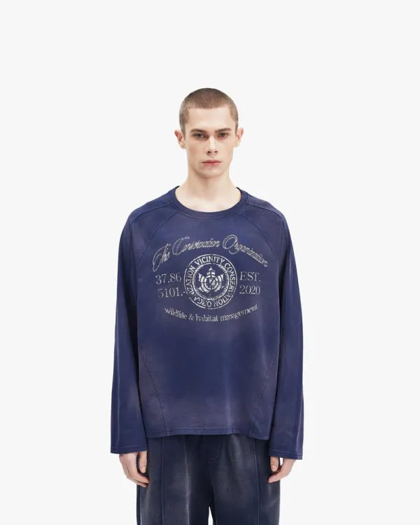 EXPLORER LONGSLEEVE NAVY - T-Shirts - streetwear Avenue Wear