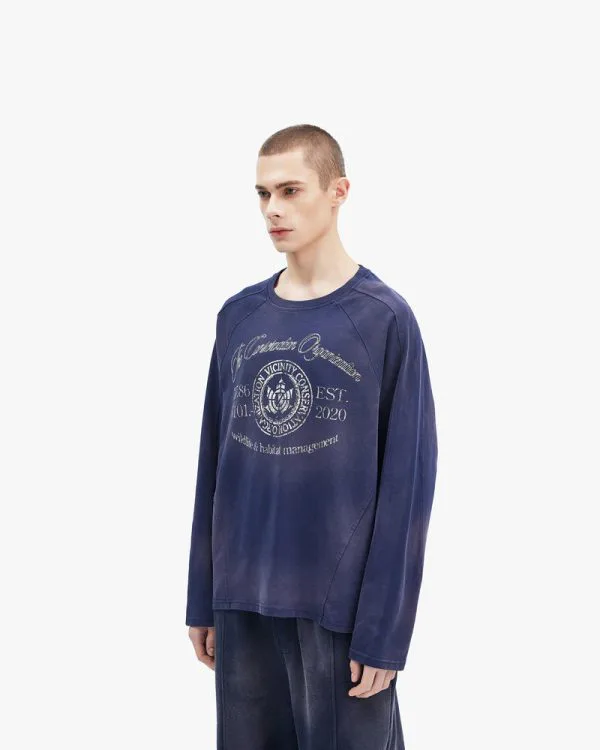 EXPLORER LONGSLEEVE NAVY - T-Shirts - streetwear Avenue Wear