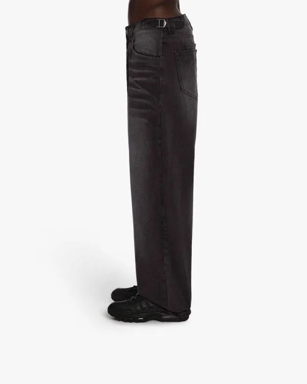 FADED BLACK DENIM - Pantalons & Jorts - streetwear Avenue Wear