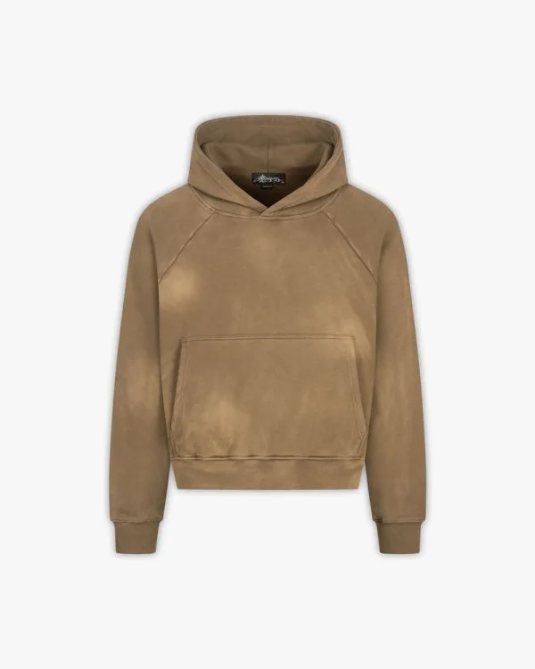 Faded wash hoodie beige - Avenue Wear