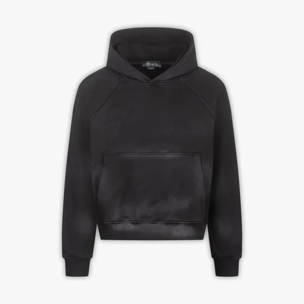 Faded wash hoodie black - Avenue Wear