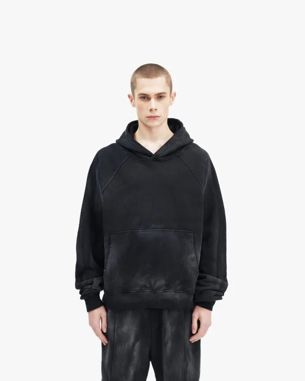 FADED WASH HOODIE BLACK - Sweats & Hoodies - streetwear Avenue Wear
