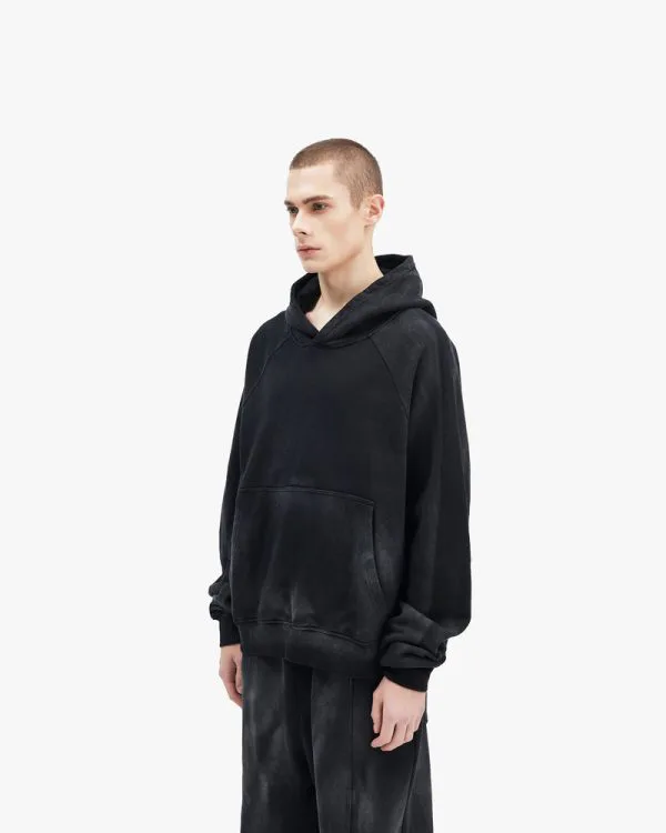 FADED WASH HOODIE BLACK - Sweats & Hoodies - streetwear Avenue Wear
