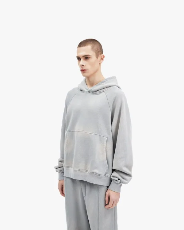 FADED WASH HOODIE GREY - Sweats & Hoodies - streetwear Avenue Wear
