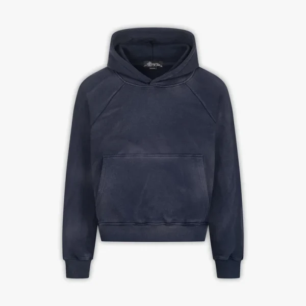 Faded wash hoodie navy - Avenue Wear