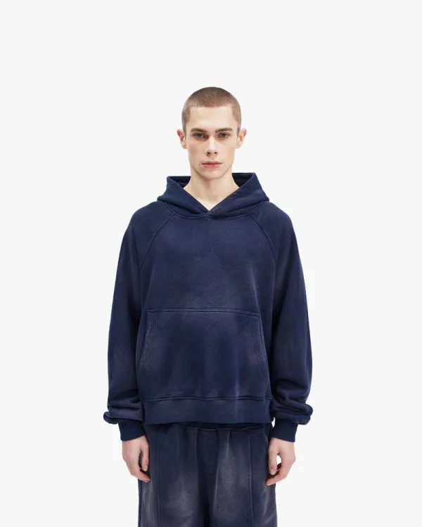 FADED WASH HOODIE NAVY - Sweats & Hoodies - streetwear Avenue Wear