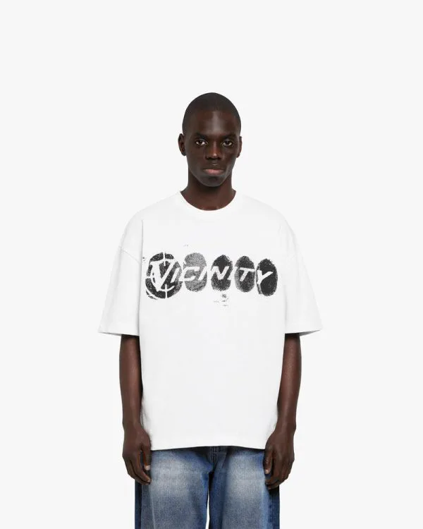 FINGERPRINT TEE WHITE - T-Shirts - streetwear Avenue Wear