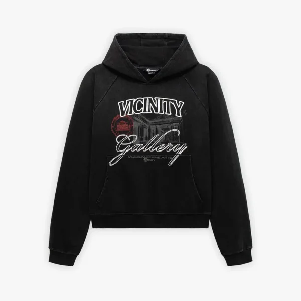 Gallery hoodie washed black - Avenue Wear
