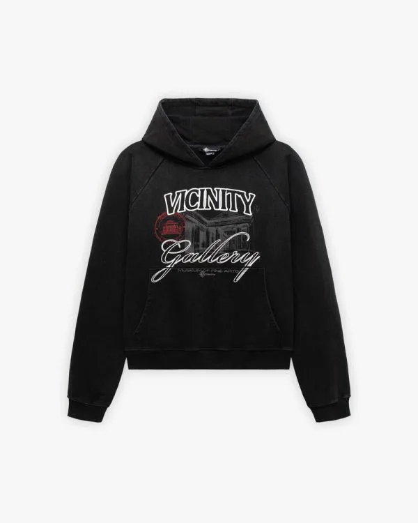 Gallery hoodie washed black - Avenue Wear