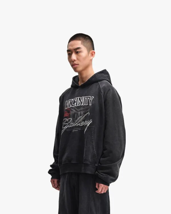 GALLERY HOODIE WASHED BLACK - Sweats & Hoodies - streetwear Avenue Wear
