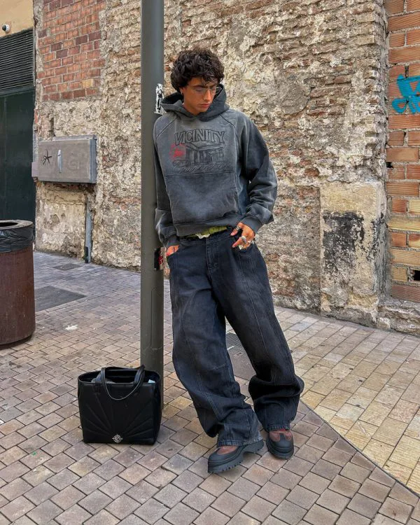 GALLERY HOODIE WASHED GREY - Sweats & Hoodies - streetwear Avenue Wear
