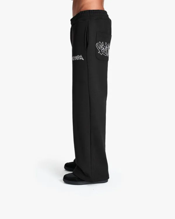 GRAFFITI JOGGER BLACK - Pantalons & Jorts - streetwear Avenue Wear