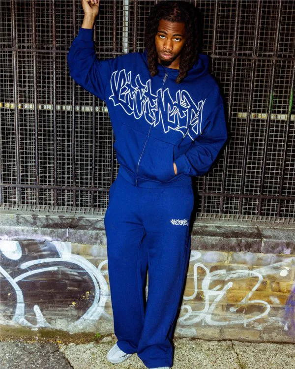 GRAFFITI JOGGER BLUE - Pantalons & Jorts - streetwear Avenue Wear