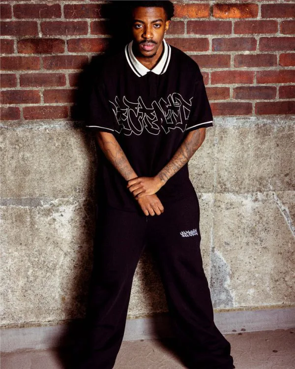 GRAFFITI POLO BLACK - T-Shirts - streetwear Avenue Wear