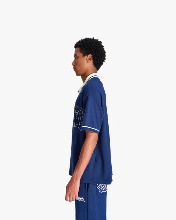 GRAFFITI POLO BLUE - T-Shirts - streetwear Avenue Wear