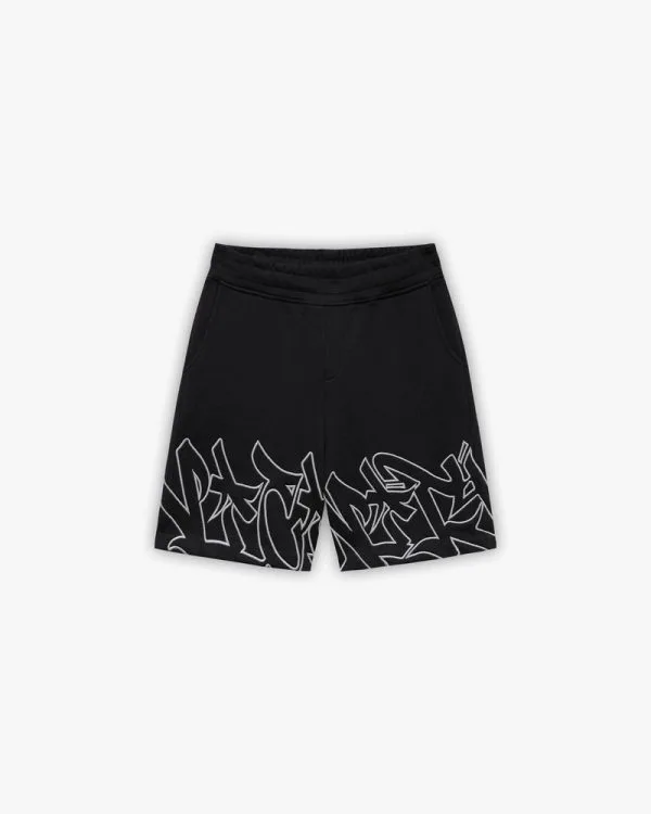 Graffiti shorts black - Avenue Wear