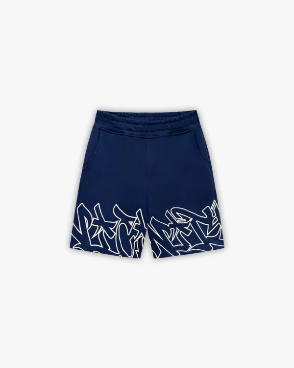 Graffiti shorts blue - Avenue Wear