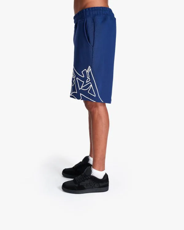 GRAFFITI SHORTS BLUE - Pantalons & Jorts - streetwear Avenue Wear