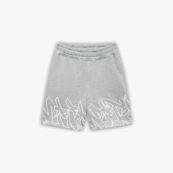 Graffiti shorts grey melange - Avenue Wear