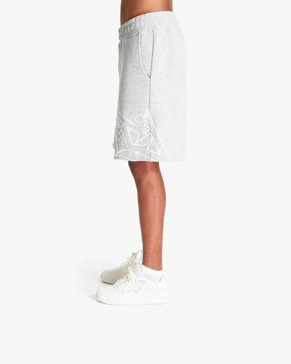 GRAFFITI SHORTS GREY MELANGE - Pantalons & Jorts - streetwear Avenue Wear