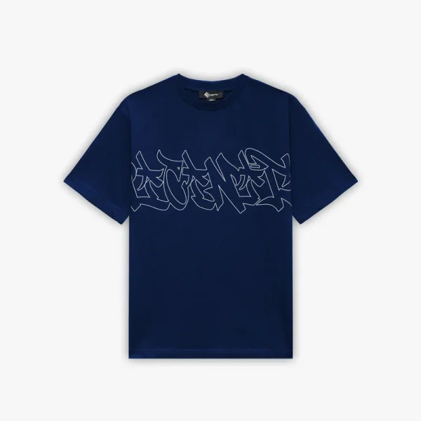 Graffiti tee blue - Avenue Wear