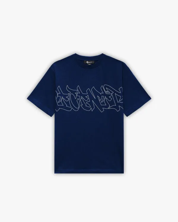 Graffiti tee blue - Avenue Wear