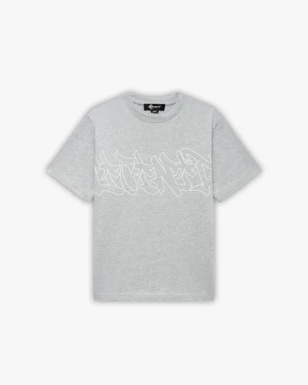 Graffiti tee grey melange - Avenue Wear