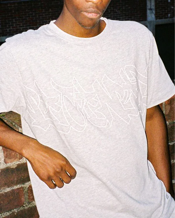 GRAFFITI TEE GREY MELANGE - T-Shirts - streetwear Avenue Wear