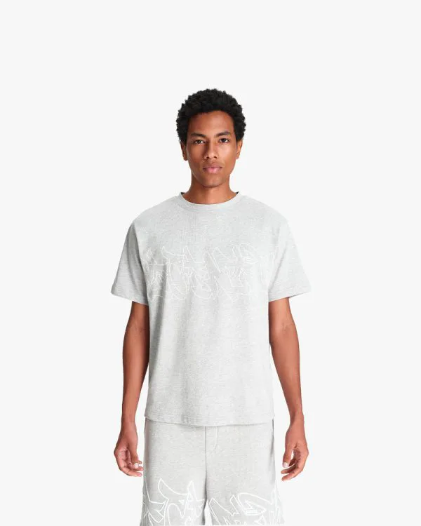 GRAFFITI TEE GREY MELANGE - T-Shirts - streetwear Avenue Wear