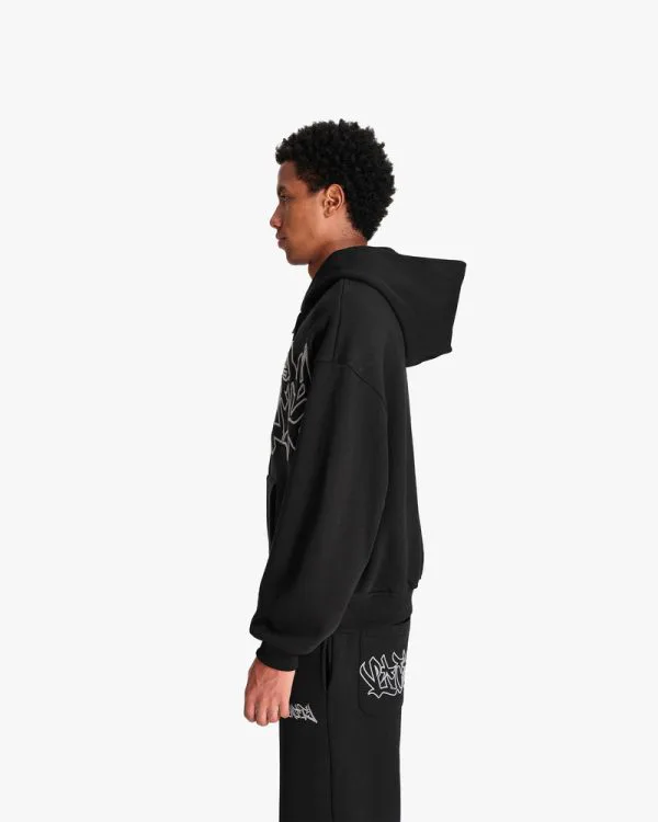 GRAFFITI ZIP-HOODIE BLACK - Sweats & Hoodies - streetwear Avenue Wear